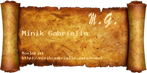 Minik Gabriella névjegykártya